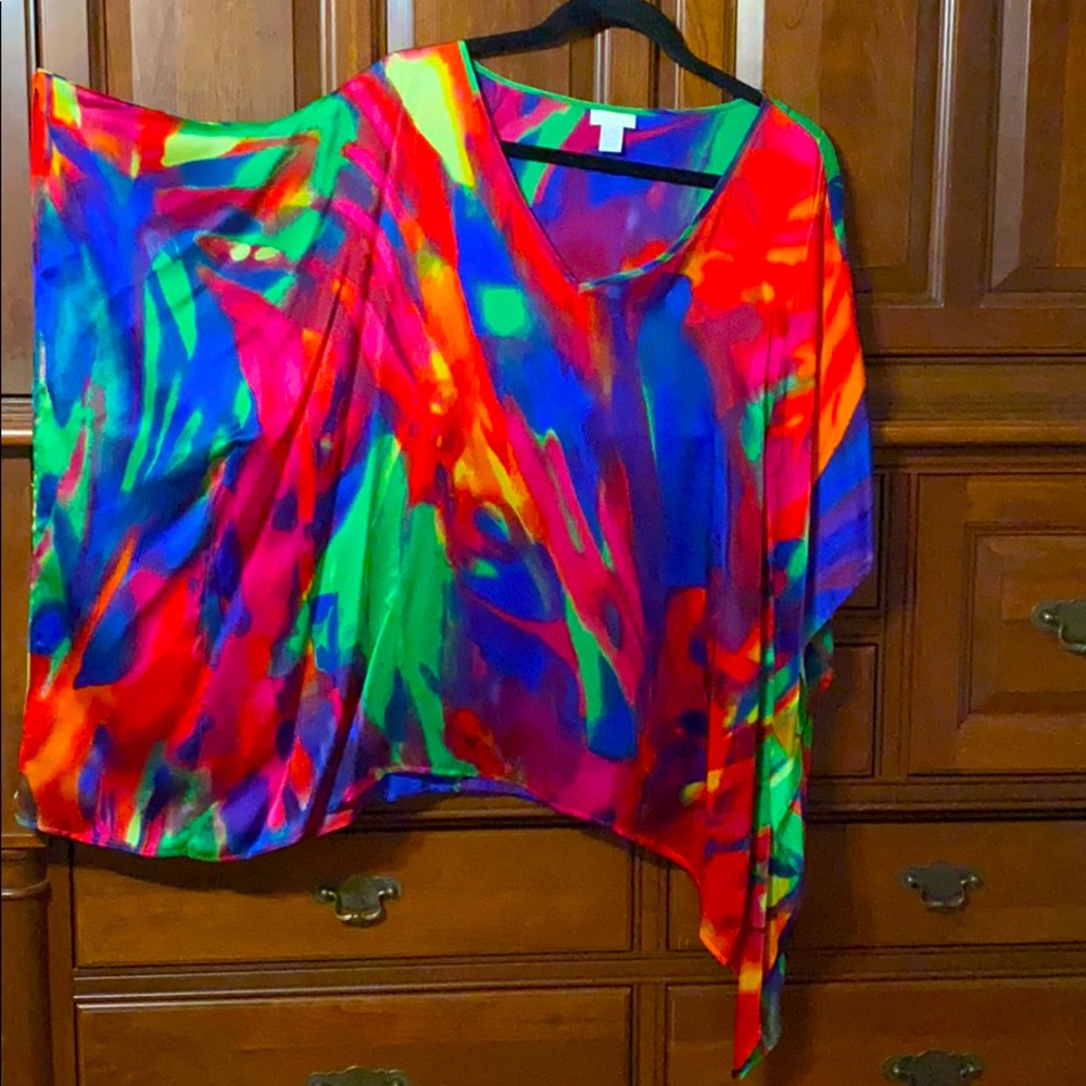 Watercolor caftan top
